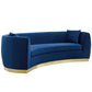 Modway Resolute Curved Performance Velvet Sofa | Sofas | Modishstore-7