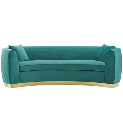 Modway Resolute Curved Performance Velvet Sofa - EEI-3408 | Sofas | Modishstore - 11