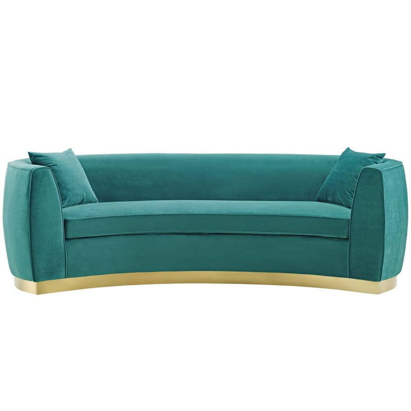 Modway Resolute Curved Performance Velvet Sofa - EEI-3408 | Sofas | Modishstore - 11