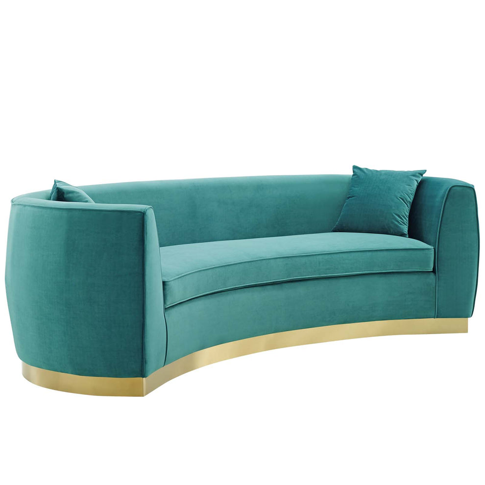 Modway Resolute Curved Performance Velvet Sofa - EEI-3408 | Sofas | Modishstore - 12