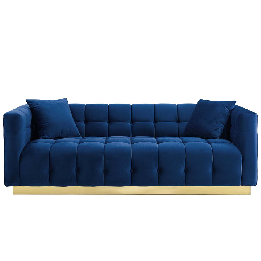 Modway Vivacious Biscuit Tufted Performance Velvet Sofa - EEI-3409 | Sofas | Modishstore - 2
