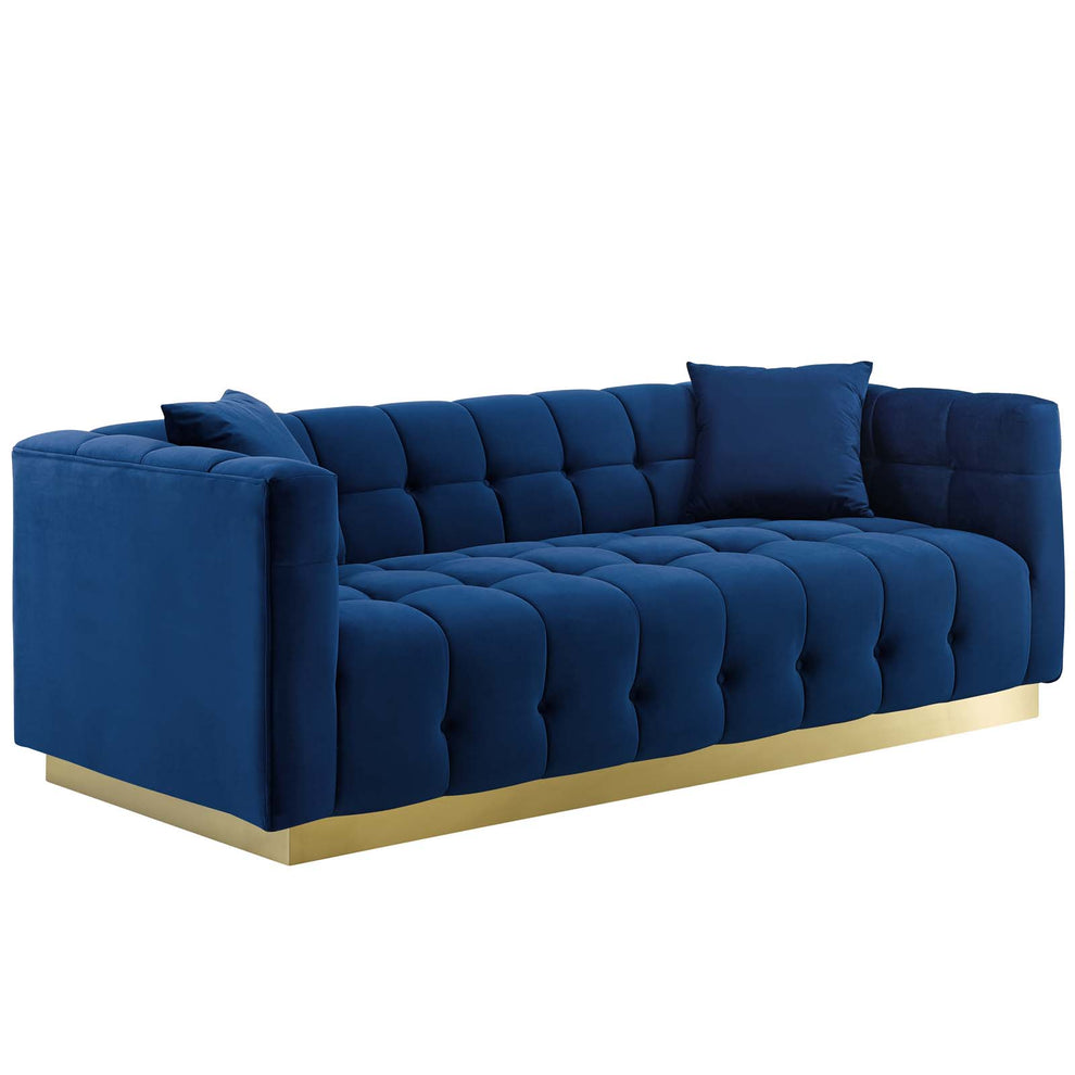 Modway Vivacious Biscuit Tufted Performance Velvet Sofa - EEI-3409 | Sofas | Modishstore - 5