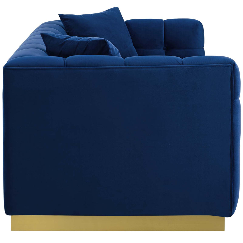 Modway Vivacious Biscuit Tufted Performance Velvet Sofa - EEI-3409 | Sofas | Modishstore - 4