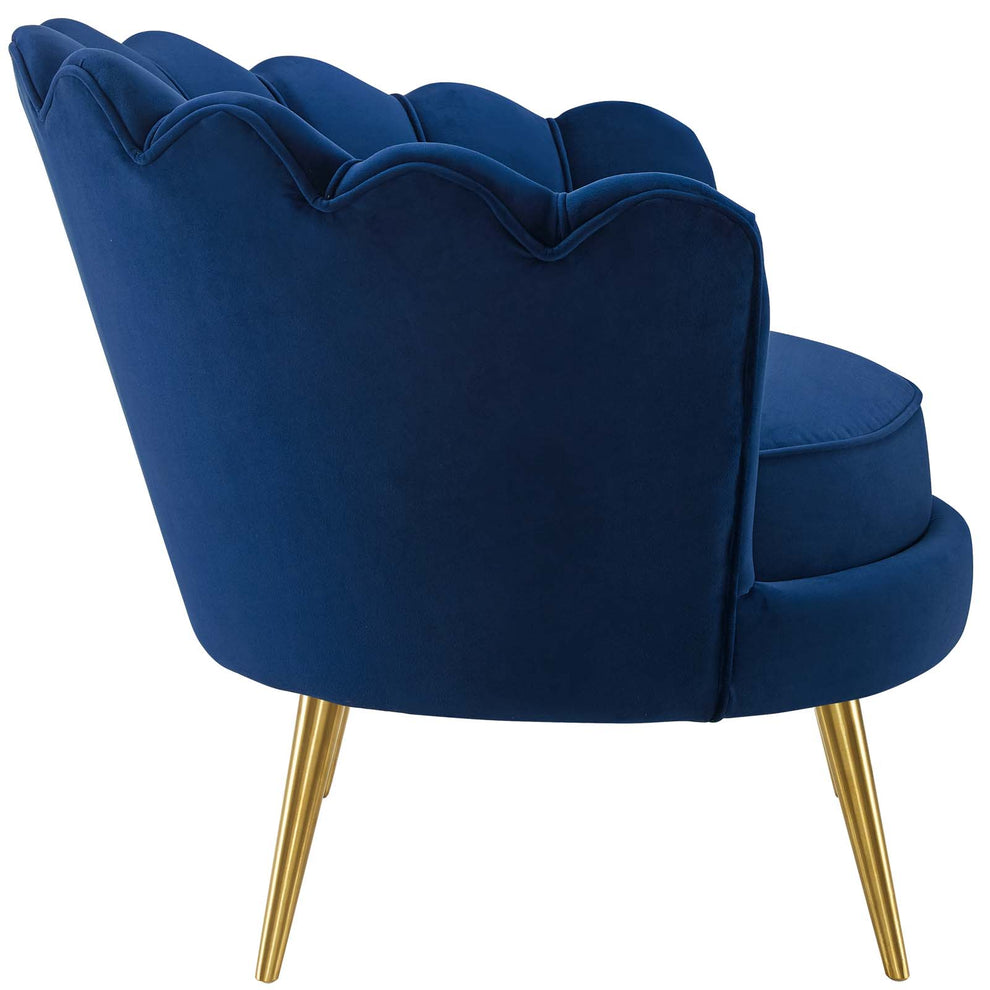Modway Admire Scalloped Edge Performance Velvet Accent Armchair - EEI-3410 | Armchairs | Modishstore - 3