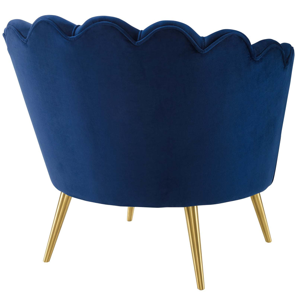 Modway Admire Scalloped Edge Performance Velvet Accent Armchair - EEI-3410 | Armchairs | Modishstore - 6