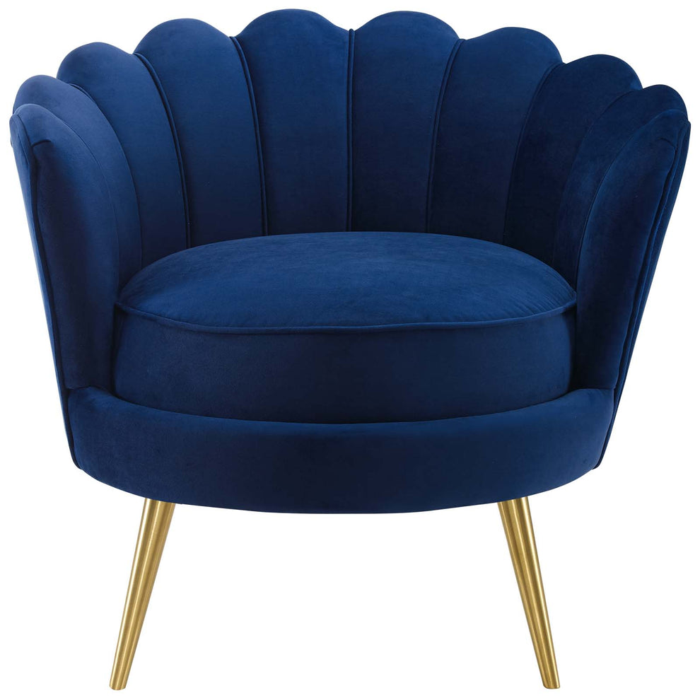 Modway Admire Scalloped Edge Performance Velvet Accent Armchair - EEI-3410 | Armchairs | Modishstore - 5