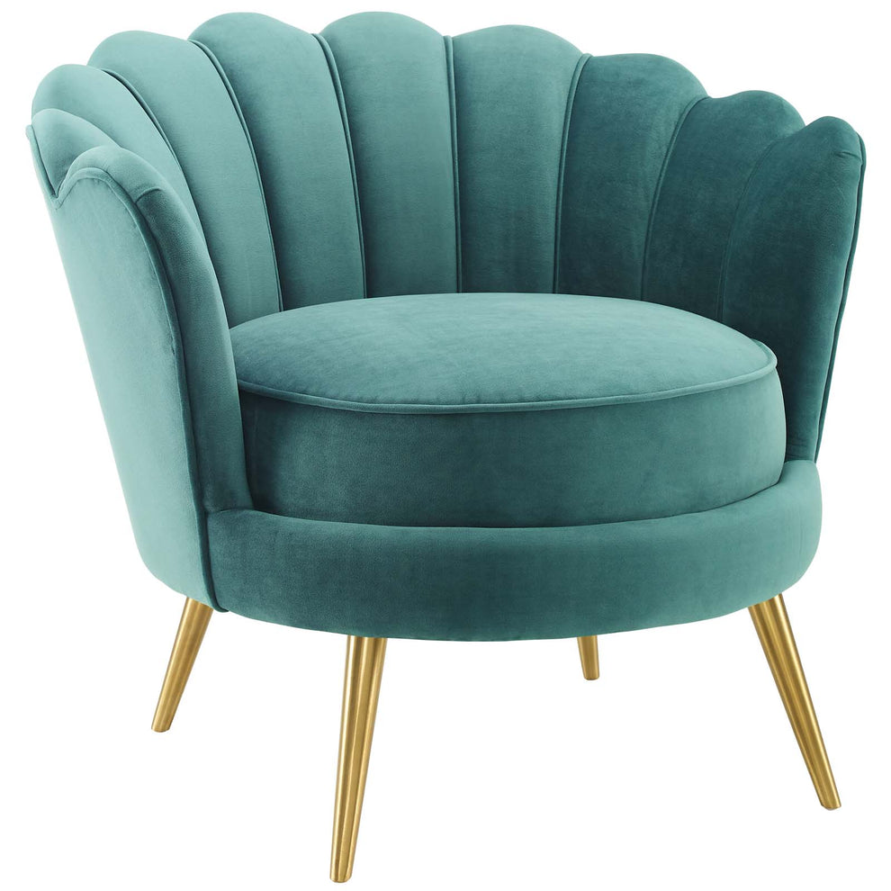 Modway Admire Scalloped Edge Performance Velvet Accent Armchair - EEI-3410 | Armchairs | Modishstore - 8