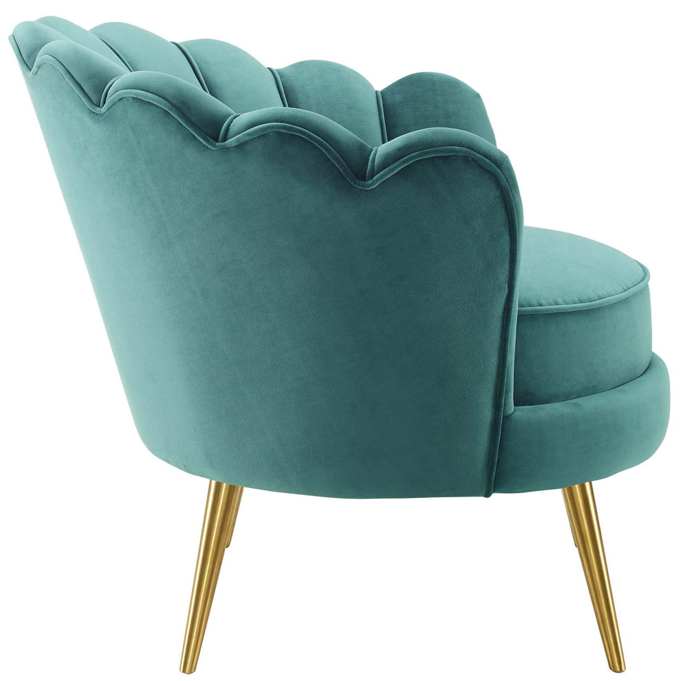 Modway Admire Scalloped Edge Performance Velvet Accent Armchair - EEI-3410 | Armchairs | Modishstore - 10