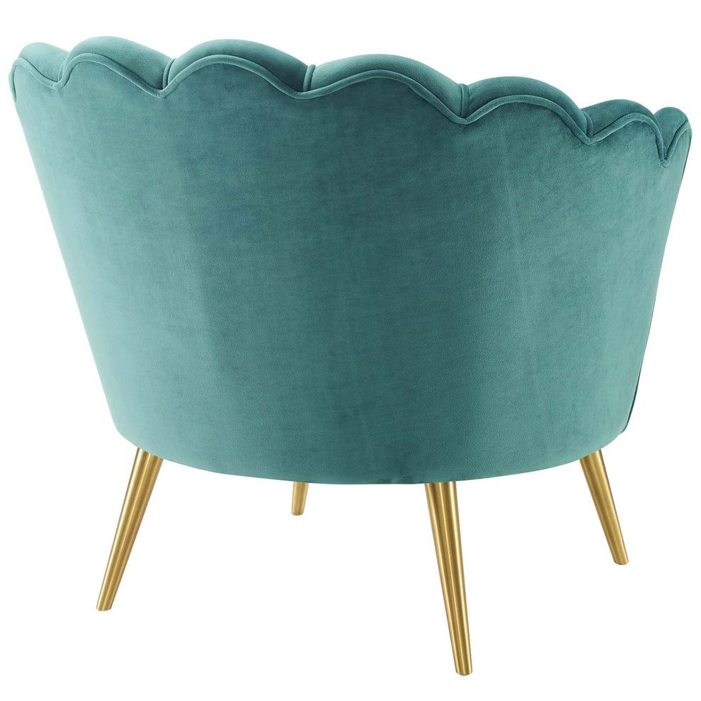 Modway Admire Scalloped Edge Performance Velvet Accent Armchair - EEI-3410 | Armchairs | Modishstore - 12