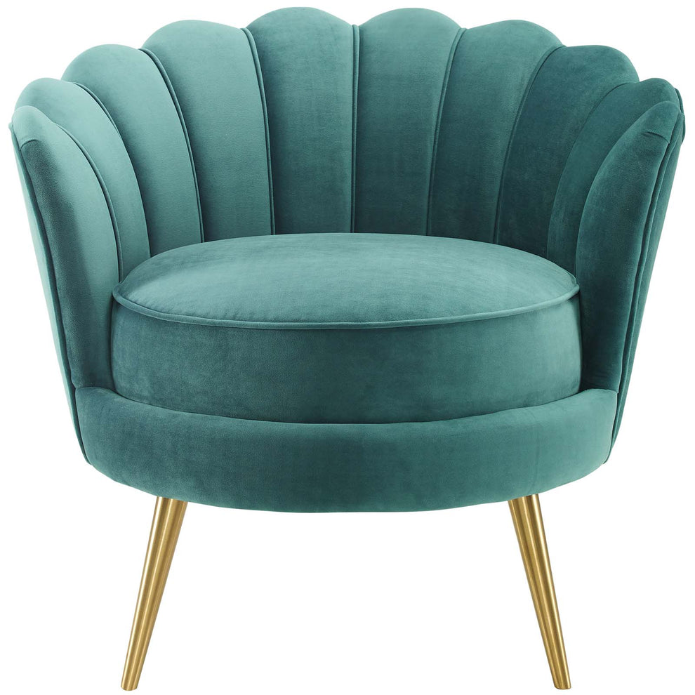 Modway Admire Scalloped Edge Performance Velvet Accent Armchair - EEI-3410 | Armchairs | Modishstore - 11