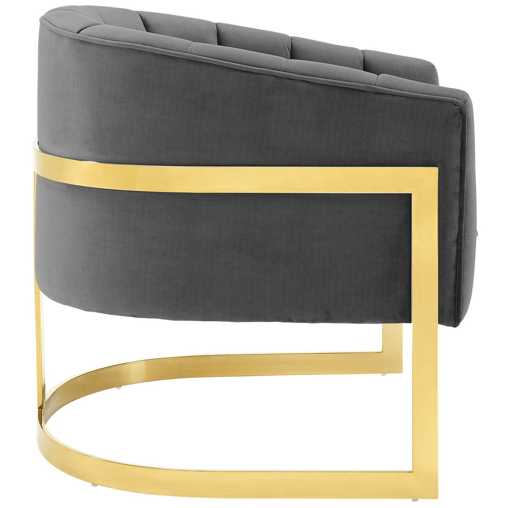 Modway Esteem Vertical Channel Tufted Performance Velvet Accent Armchair - EEI-3414 | Armchairs | Modishstore - 5