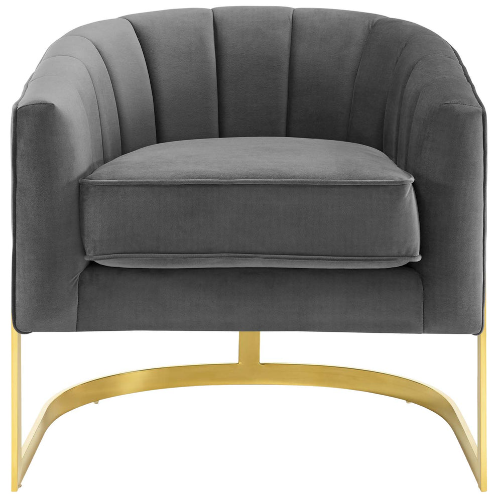 Modway Esteem Vertical Channel Tufted Performance Velvet Accent Armchair - EEI-3414 | Armchairs | Modishstore - 6