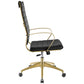Modway Jive Gold Stainless Steel Highback Office Chair | Office Chairs | Modishstore-6