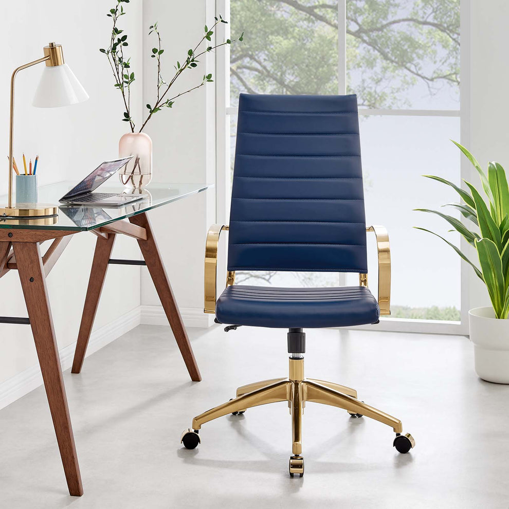 Modway Jive Gold Stainless Steel Highback Office Chair - EEI-3417 | Office Chairs | Modishstore - 17