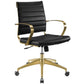 Modway Jive Gold Stainless Steel Midback Office Chair | Office Chairs | Modishstore-9