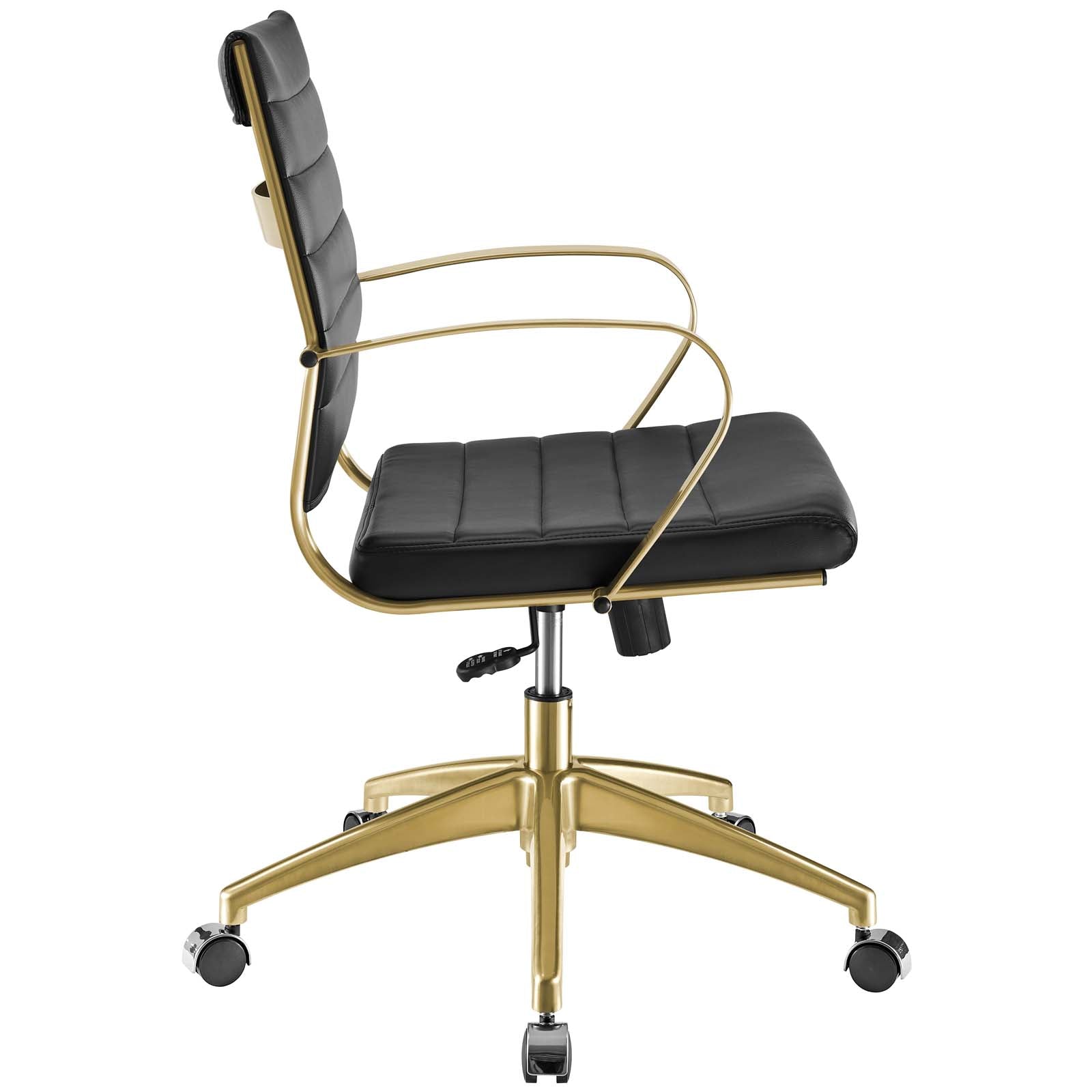 Modway Jive Gold Stainless Steel Midback Office Chair | Office Chairs | Modishstore-15