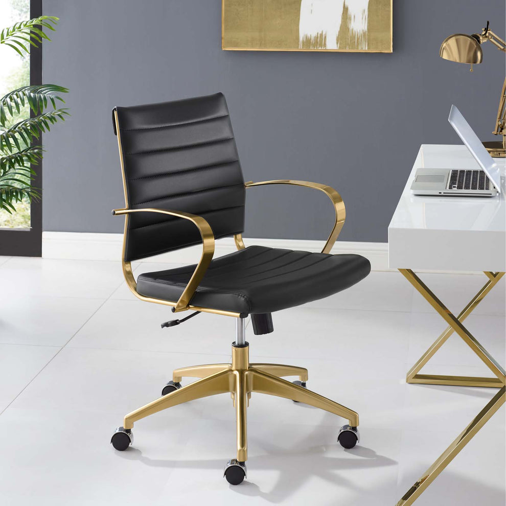 Modway Jive Gold Stainless Steel Midback Office Chair - EEI-3418 | Office Chairs | Modishstore - 7
