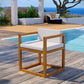 Modway Newbury Accent Outdoor Patio Premium Grade A Teak Wood Armchair - EEI-3420 | Armchairs | Modishstore - 1