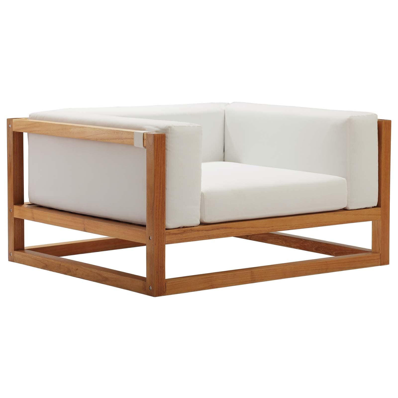 Modway Newbury Accent Lounge Outdoor Patio Premium Grade A Teak Wood Armchair | Lounge Chairs | Modishstore-2