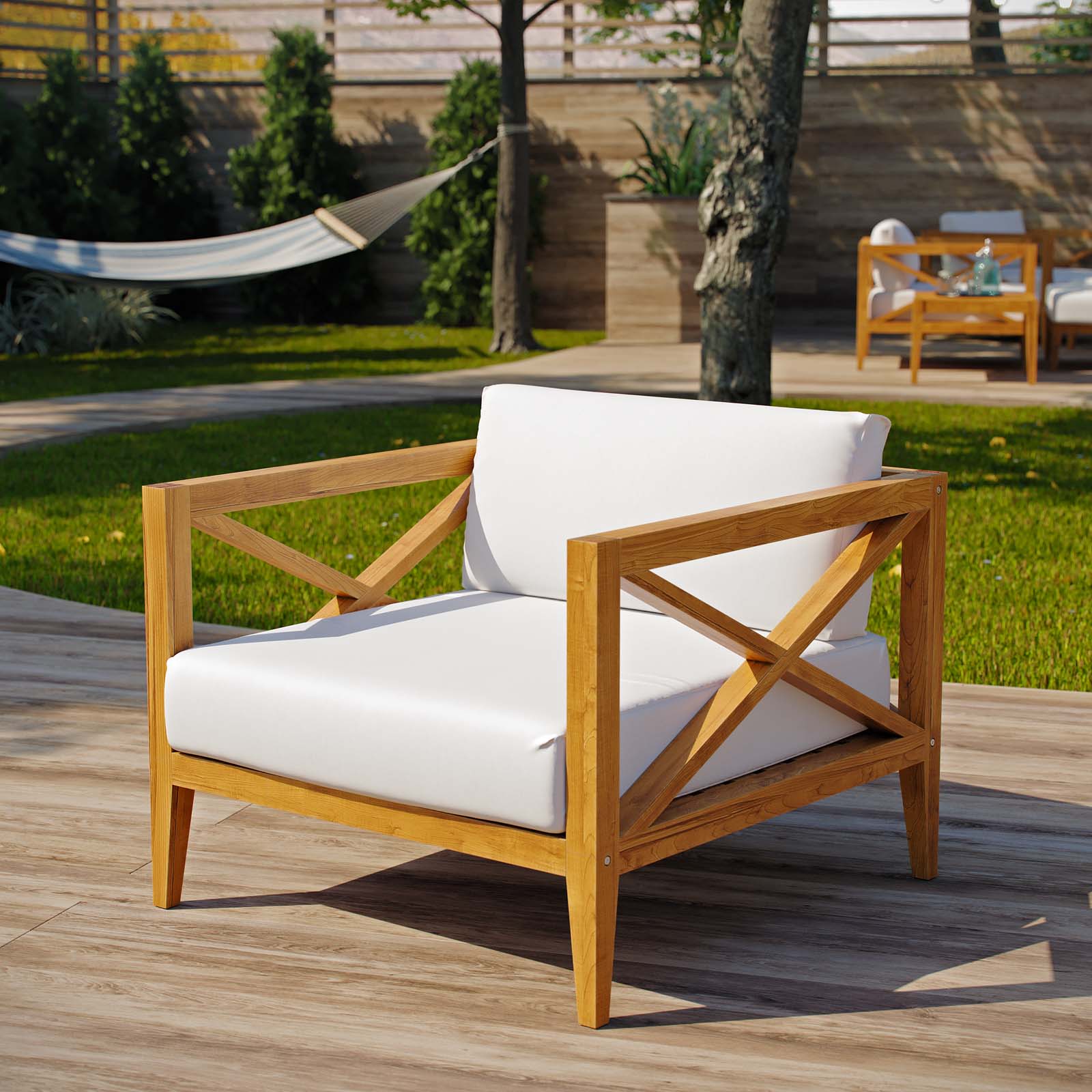 Modway Northlake Outdoor Patio Premium Grade A Teak Wood Armchair - EEI-3425 | Outdoor Chairs | Modishstore - 6