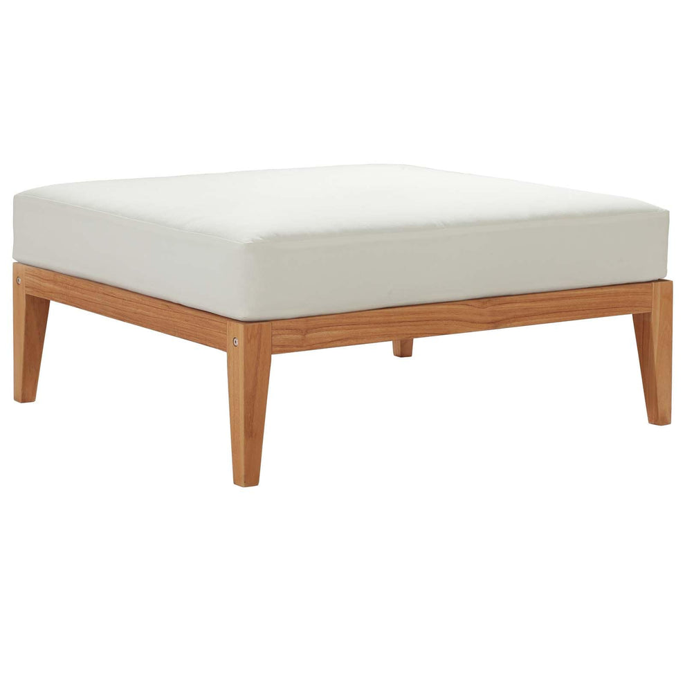 Modway Northlake Outdoor Patio Premium Grade A Teak Wood Ottoman - EEI-3428 | Outdoor Ottomans | Modishstore - 2