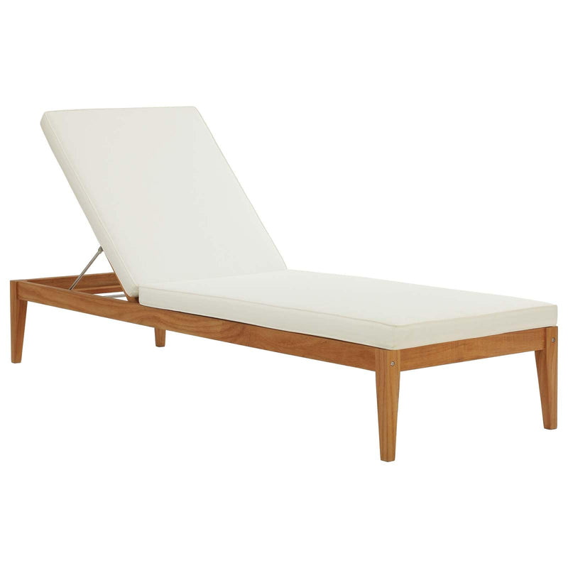 Modway Northlake Outdoor Patio Premium Grade A Teak Wood Chaise Lounge - EEI-3429 | Outdoor Recliners & Lounge Chairs | Modishstore - 1