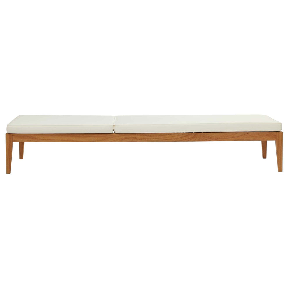 Modway Northlake Outdoor Patio Premium Grade A Teak Wood Chaise Lounge - EEI-3429 | Outdoor Recliners & Lounge Chairs | Modishstore - 3