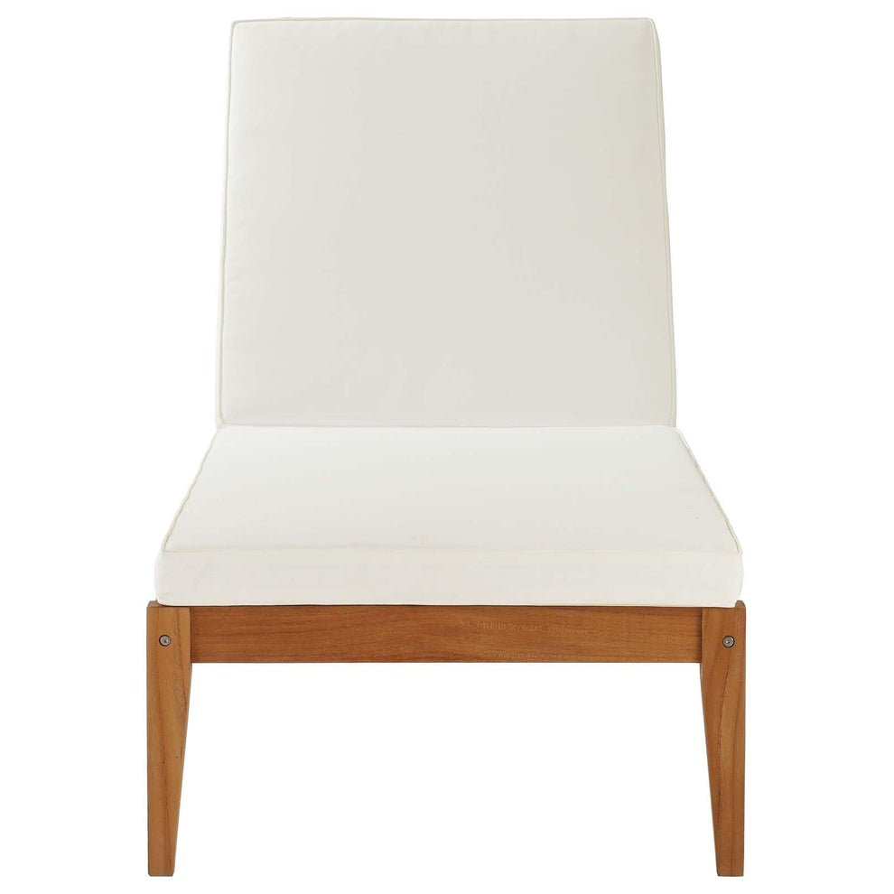 Modway Northlake Outdoor Patio Premium Grade A Teak Wood Chaise Lounge - EEI-3429 | Outdoor Recliners & Lounge Chairs | Modishstore - 4
