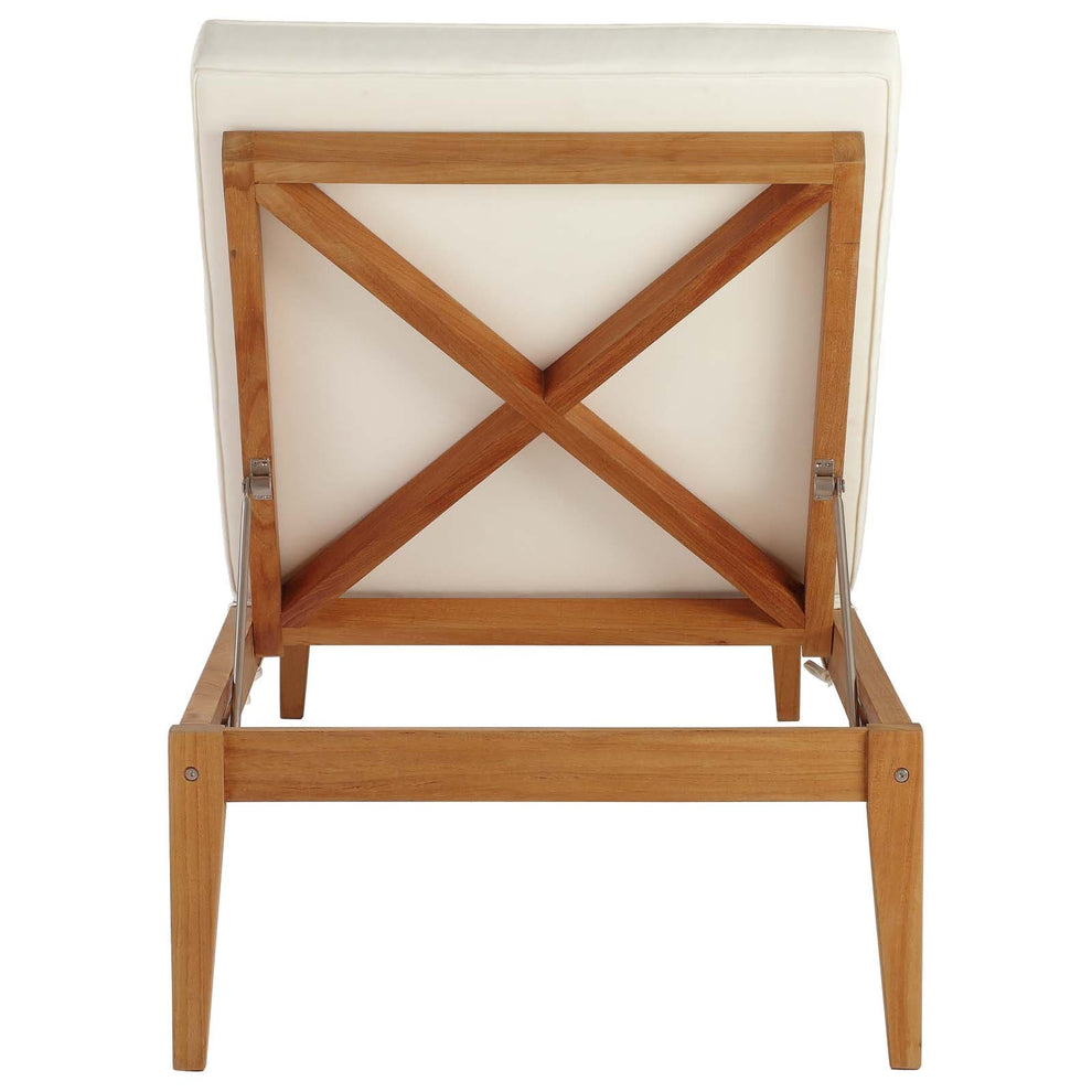Modway Northlake Outdoor Patio Premium Grade A Teak Wood Chaise Lounge - EEI-3429 | Outdoor Recliners & Lounge Chairs | Modishstore - 5