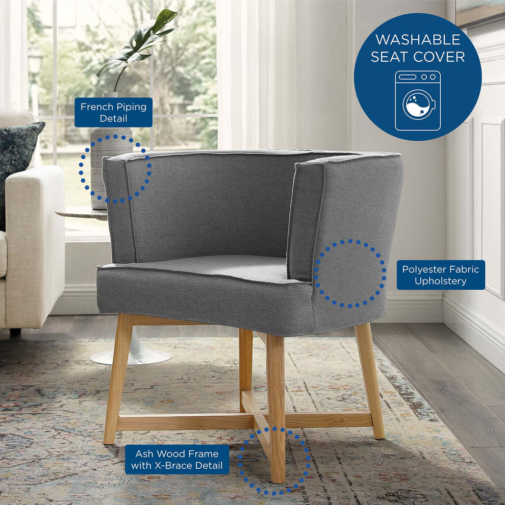 Anders Upholstered Fabric Accent Chair By Modway - EEI-3432 | Accent Chairs | Modishstore - 16