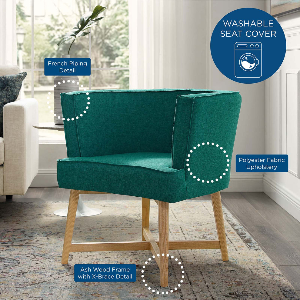 Anders Upholstered Fabric Accent Chair By Modway - EEI-3432 | Accent Chairs | Modishstore - 24