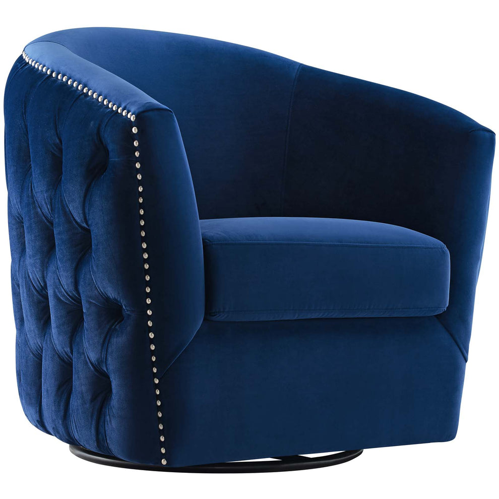 Modway Rogue Swivel Performance Velvet Armchair - EEI-3434 | Armchairs | Modishstore - 2