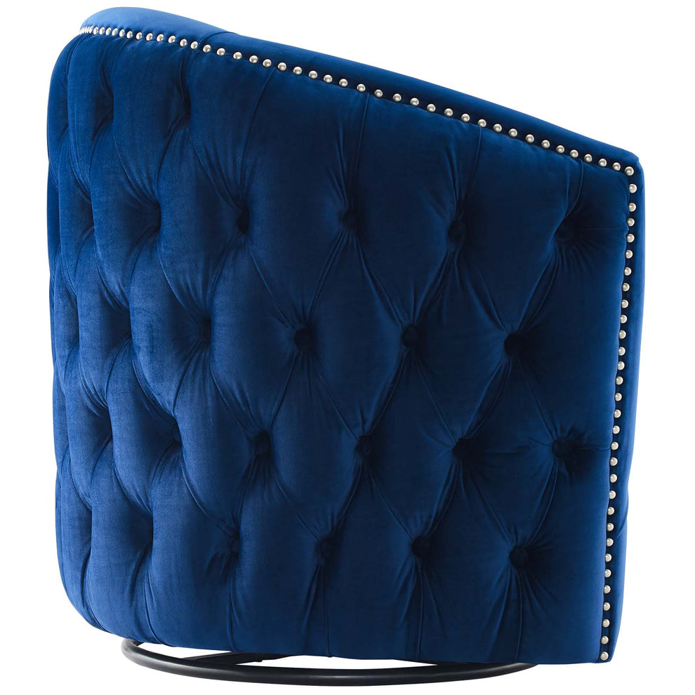 Modway Rogue Swivel Performance Velvet Armchair - EEI-3434 | Armchairs | Modishstore - 4