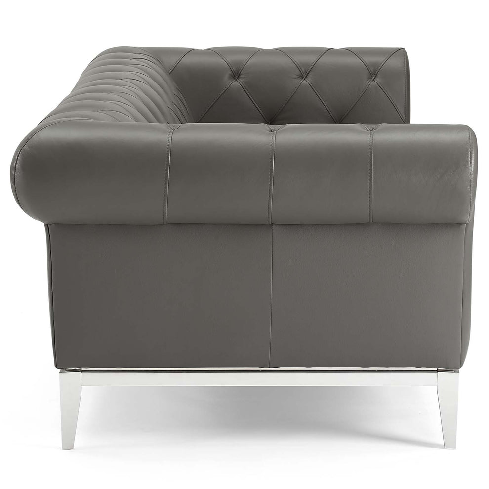 Modway Idyll Tufted Button Upholstered Leather Chesterfield Sofa - EEI-3441 | Sofas | Modishstore - 3