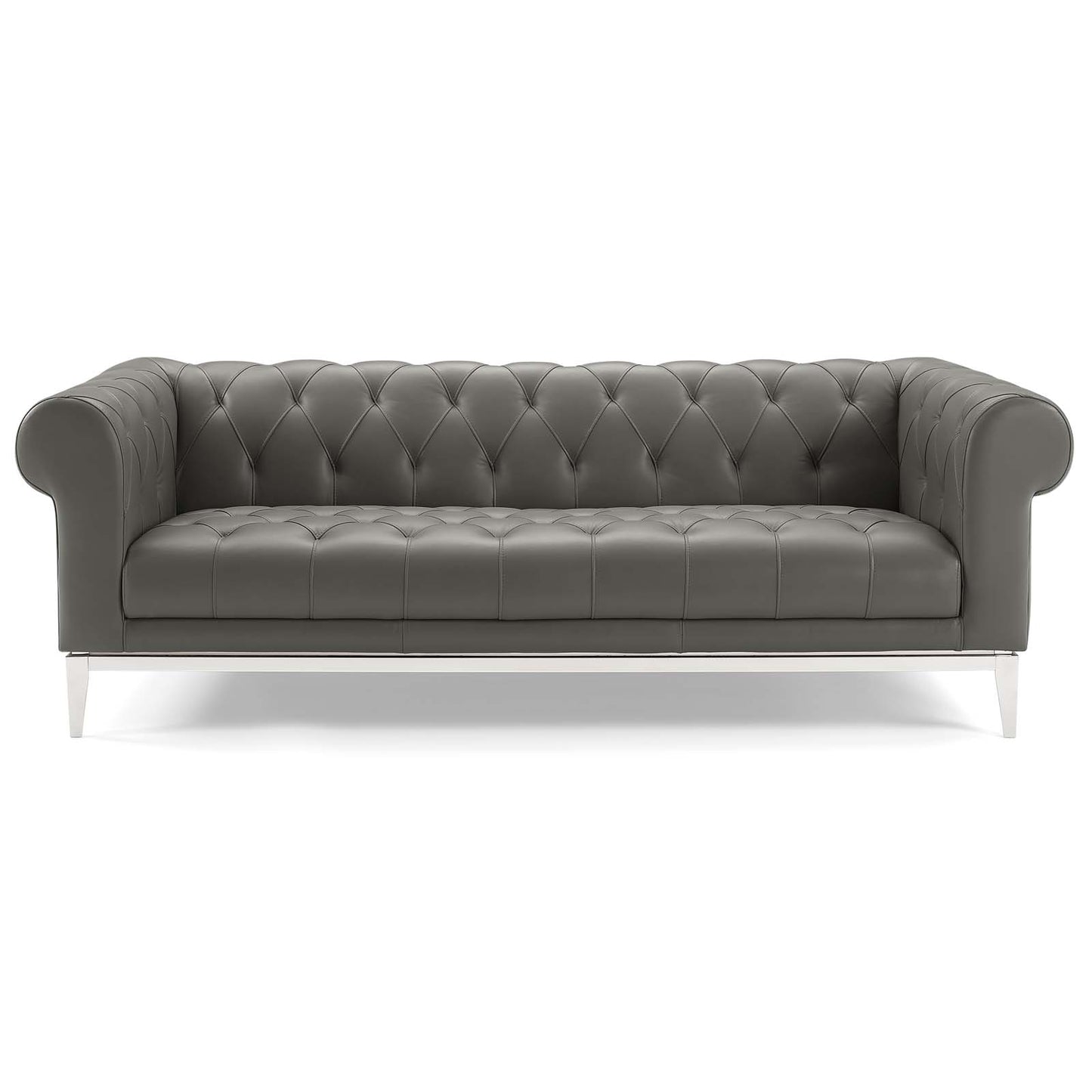 Modway Idyll Tufted Button Upholstered Leather Chesterfield Sofa | Sofas | Modishstore-5