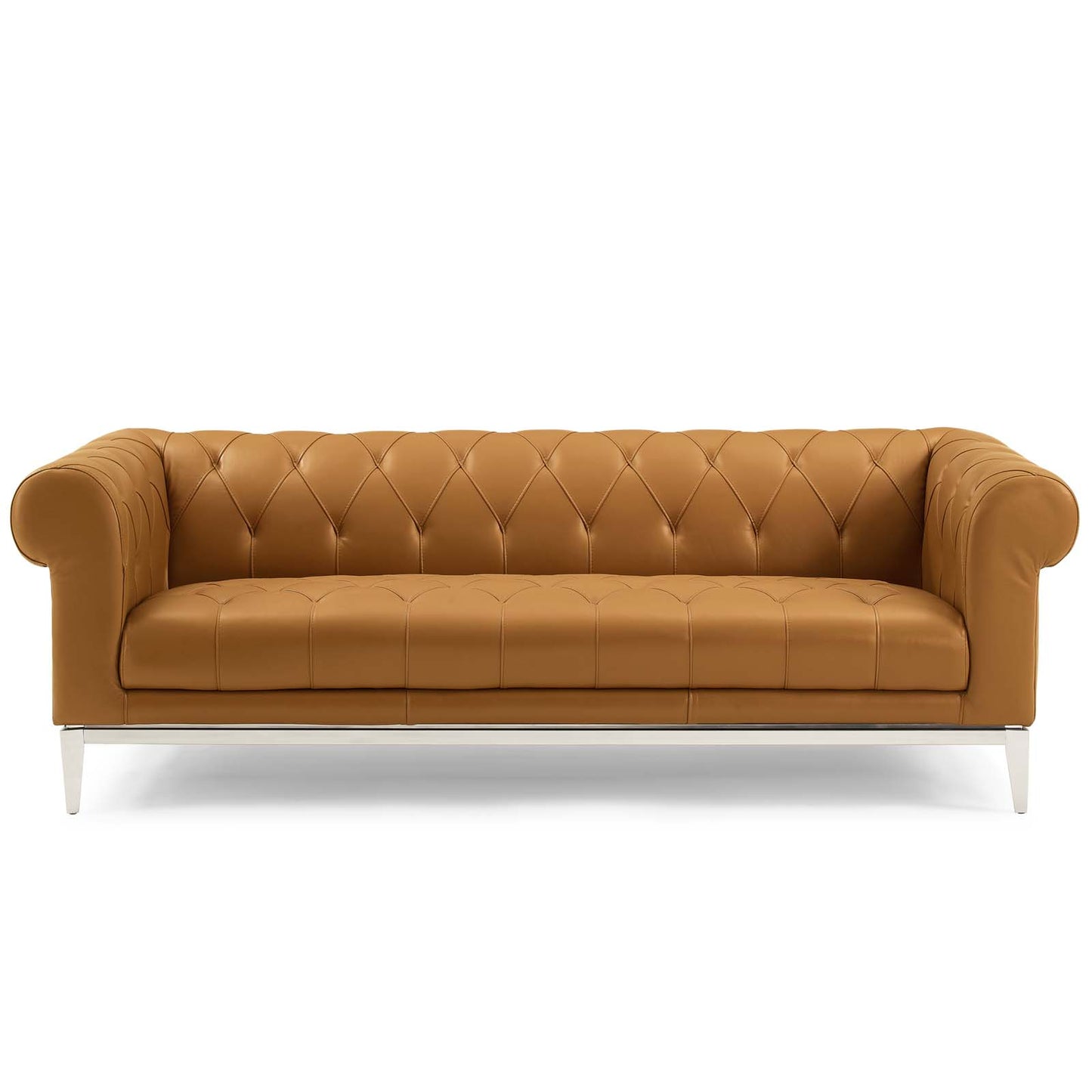 Modway Idyll Tufted Button Upholstered Leather Chesterfield Sofa | Sofas | Modishstore-12