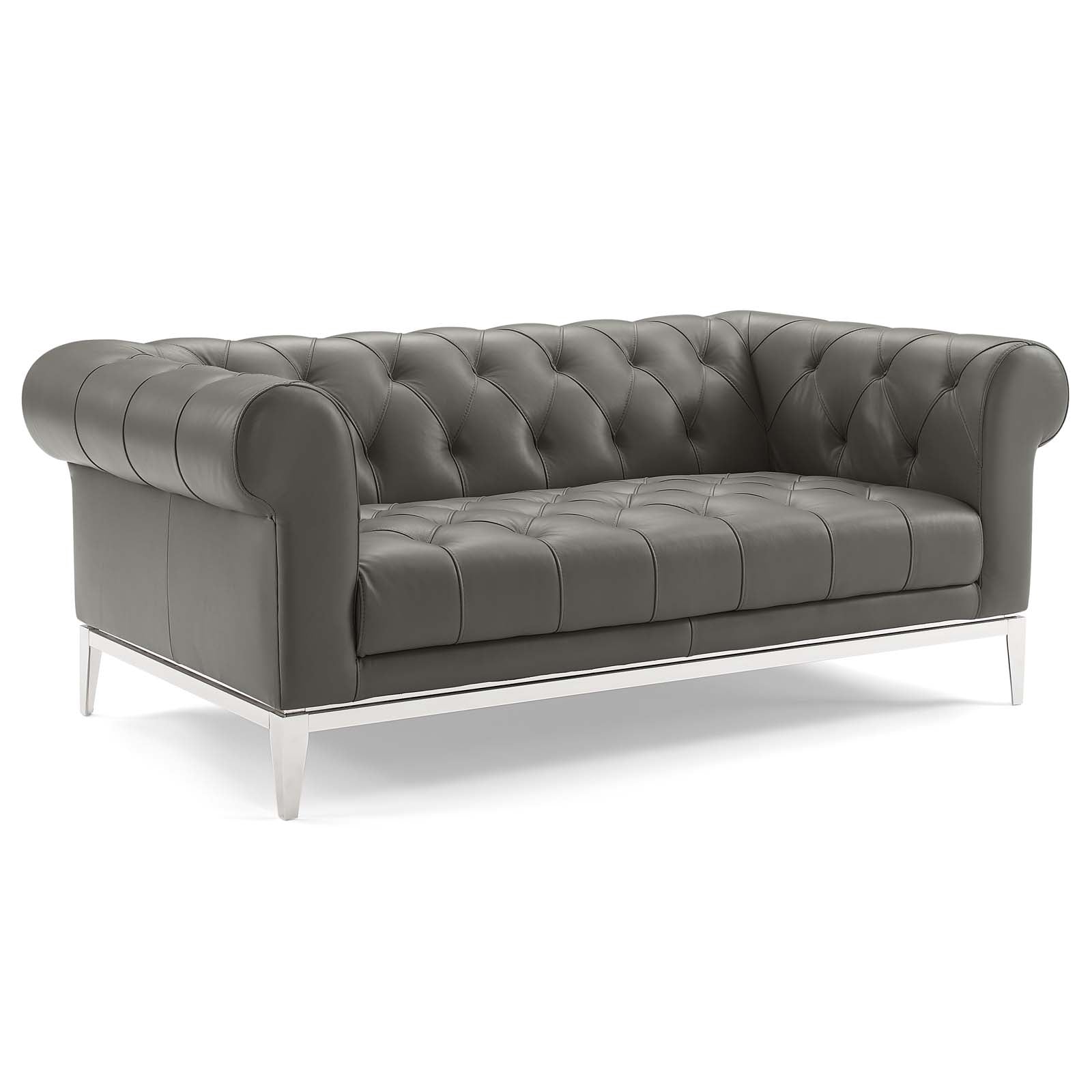Modway Idyll Tufted Button Upholstered Leather Chesterfield Loveseat - EEI-3442 | Loveseats | Modishstore - 2