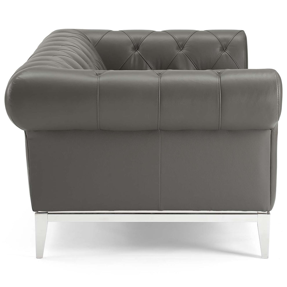 Modway Idyll Tufted Button Upholstered Leather Chesterfield Loveseat - EEI-3442 | Loveseats | Modishstore - 3
