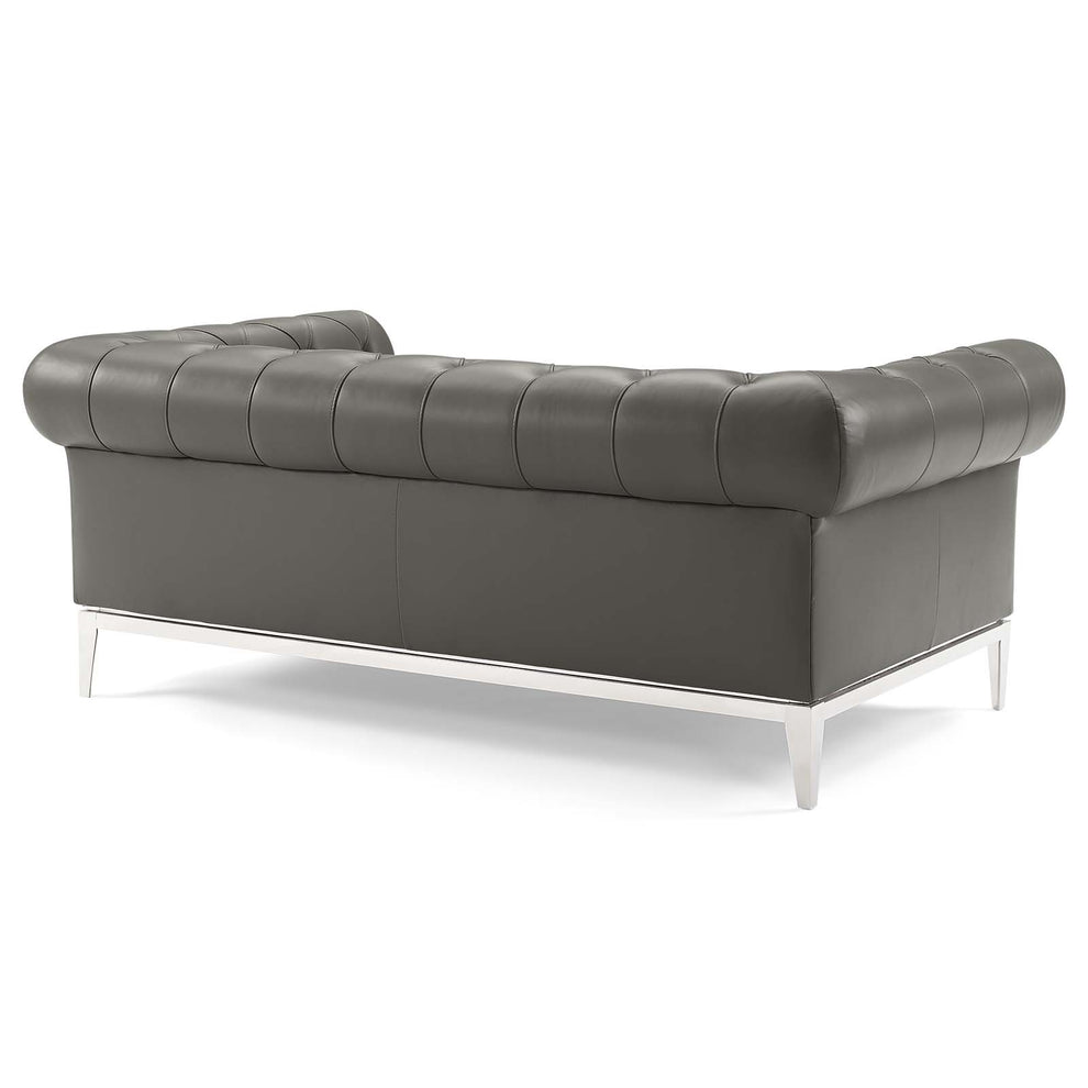 Modway Idyll Tufted Button Upholstered Leather Chesterfield Loveseat - EEI-3442 | Loveseats | Modishstore - 4