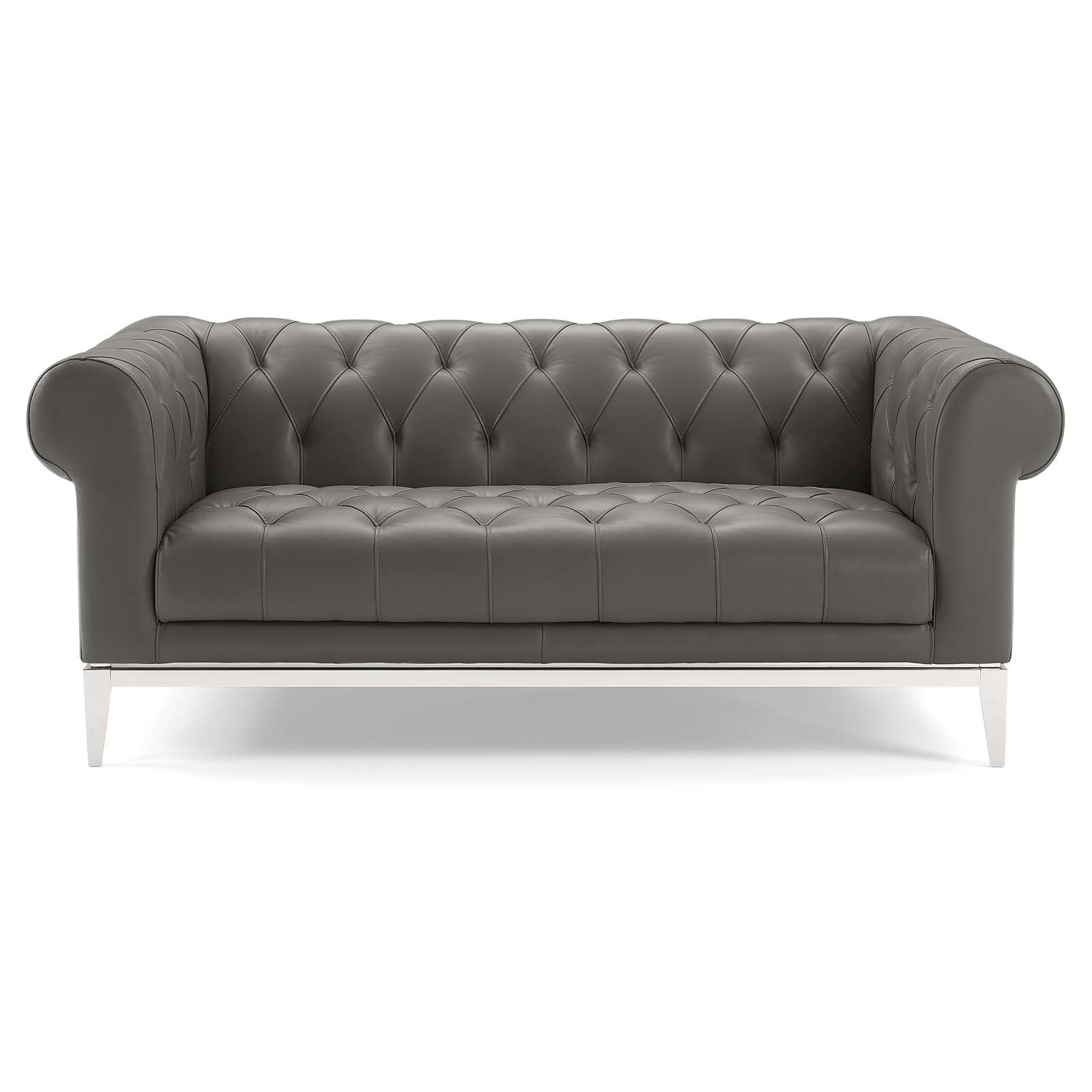 Modway Idyll Tufted Button Upholstered Leather Chesterfield Loveseat | Loveseats | Modishstore-5