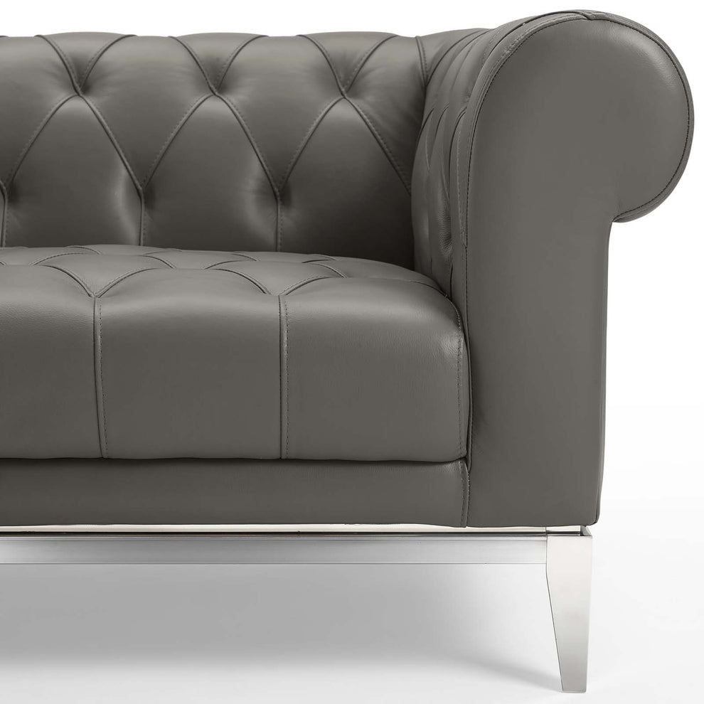 Modway Idyll Tufted Button Upholstered Leather Chesterfield Loveseat - EEI-3442 | Loveseats | Modishstore - 6