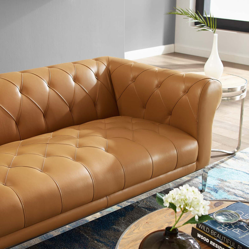 Modway Idyll Tufted Button Upholstered Leather Chesterfield Loveseat - EEI-3442 | Loveseats | Modishstore - 16