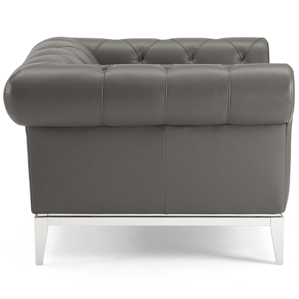 Modway Idyll Tufted Button Upholstered Leather Chesterfield Armchair - EEI-3443 | Armchairs | Modishstore - 4