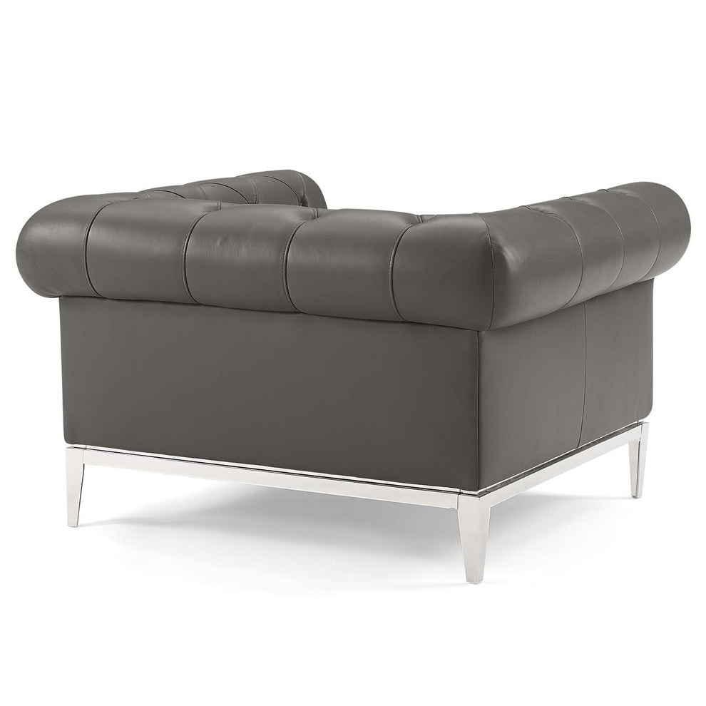 Modway Idyll Tufted Button Upholstered Leather Chesterfield Armchair - EEI-3443 | Armchairs | Modishstore - 5