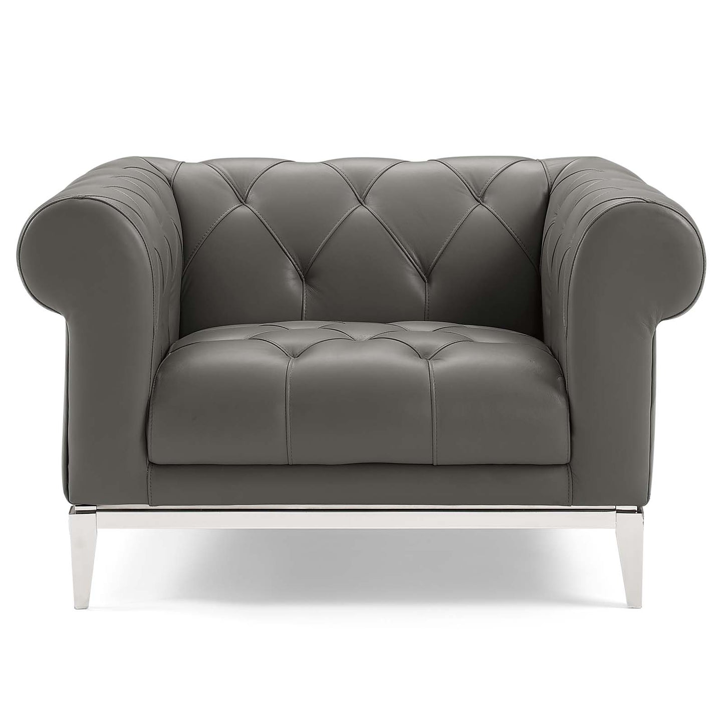 Modway Idyll Tufted Button Upholstered Leather Chesterfield Armchair - EEI-3443 | Armchairs | Modishstore - 6