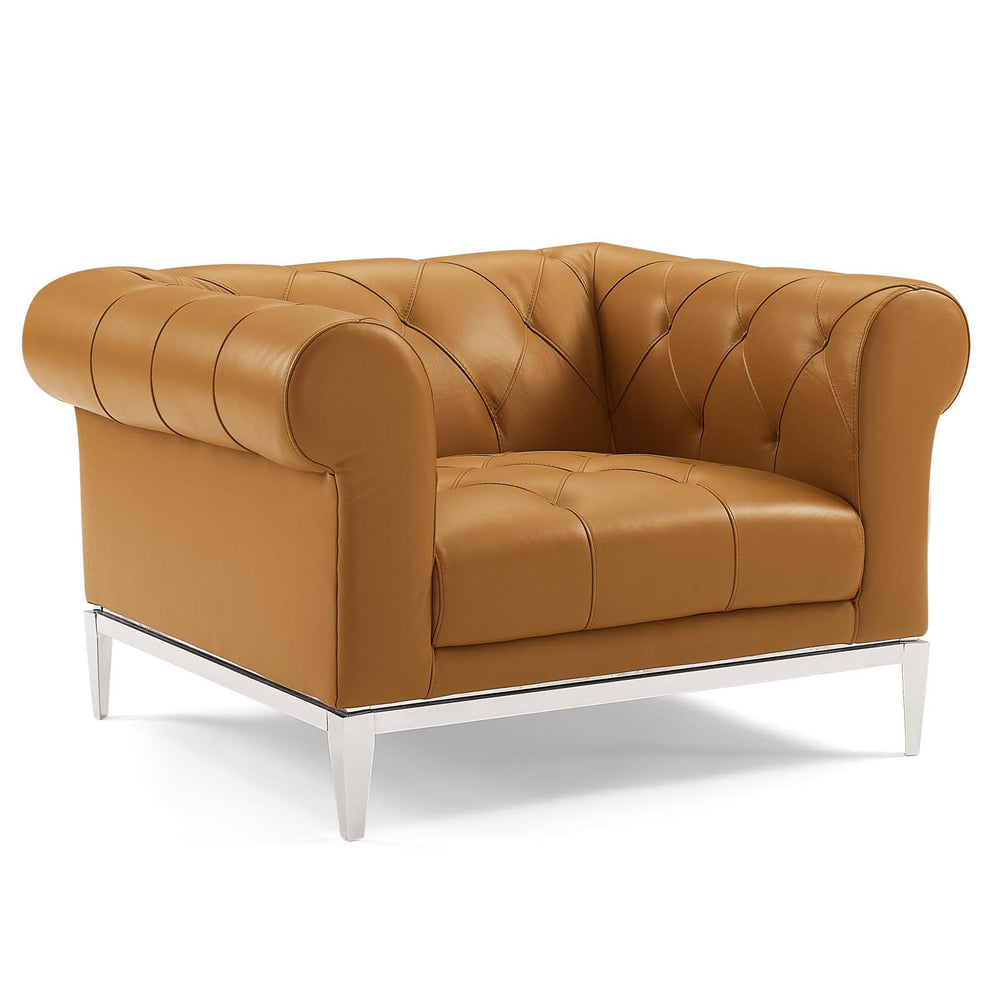 Modway Idyll Tufted Button Upholstered Leather Chesterfield Armchair - EEI-3443 | Armchairs | Modishstore - 9