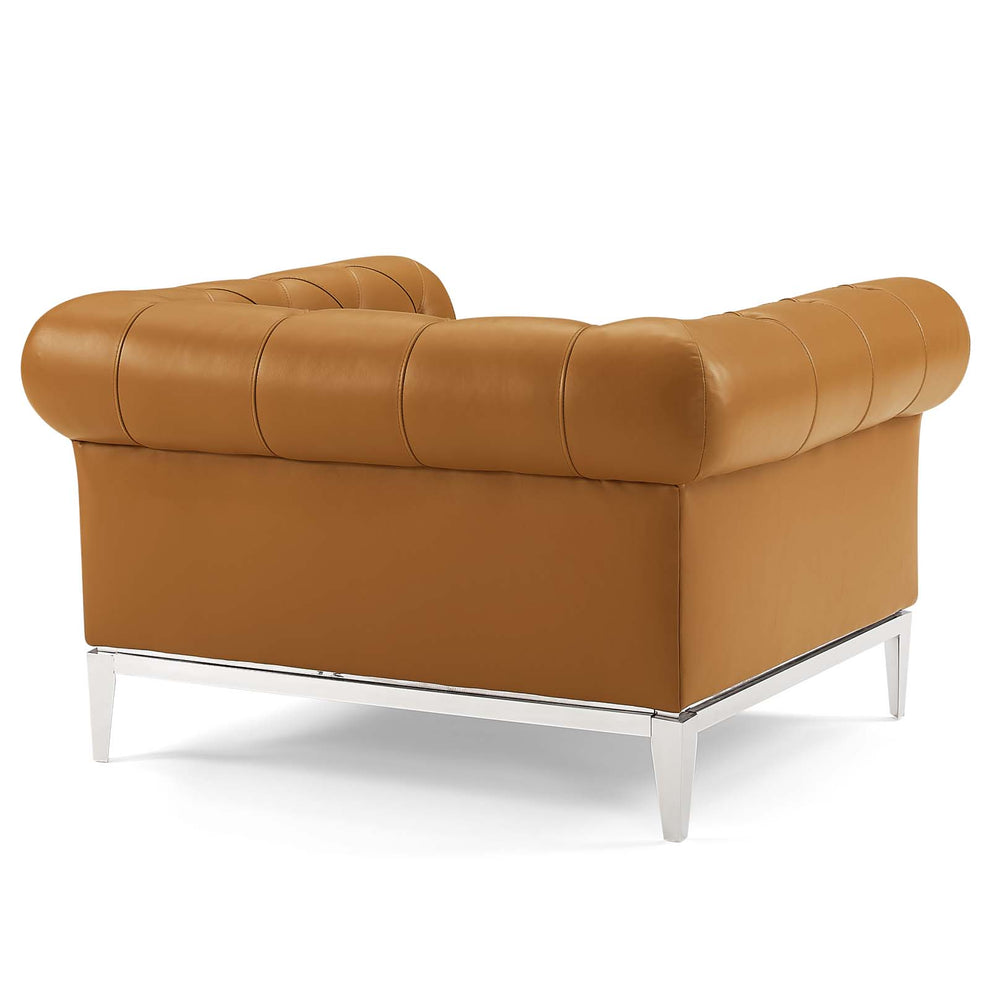 Modway Idyll Tufted Button Upholstered Leather Chesterfield Armchair - EEI-3443 | Armchairs | Modishstore - 11
