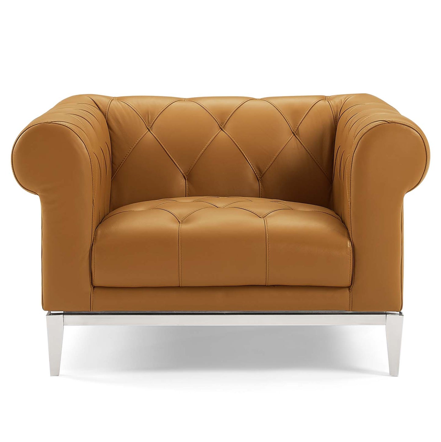 Modway Idyll Tufted Button Upholstered Leather Chesterfield Armchair - EEI-3443 | Armchairs | Modishstore - 12