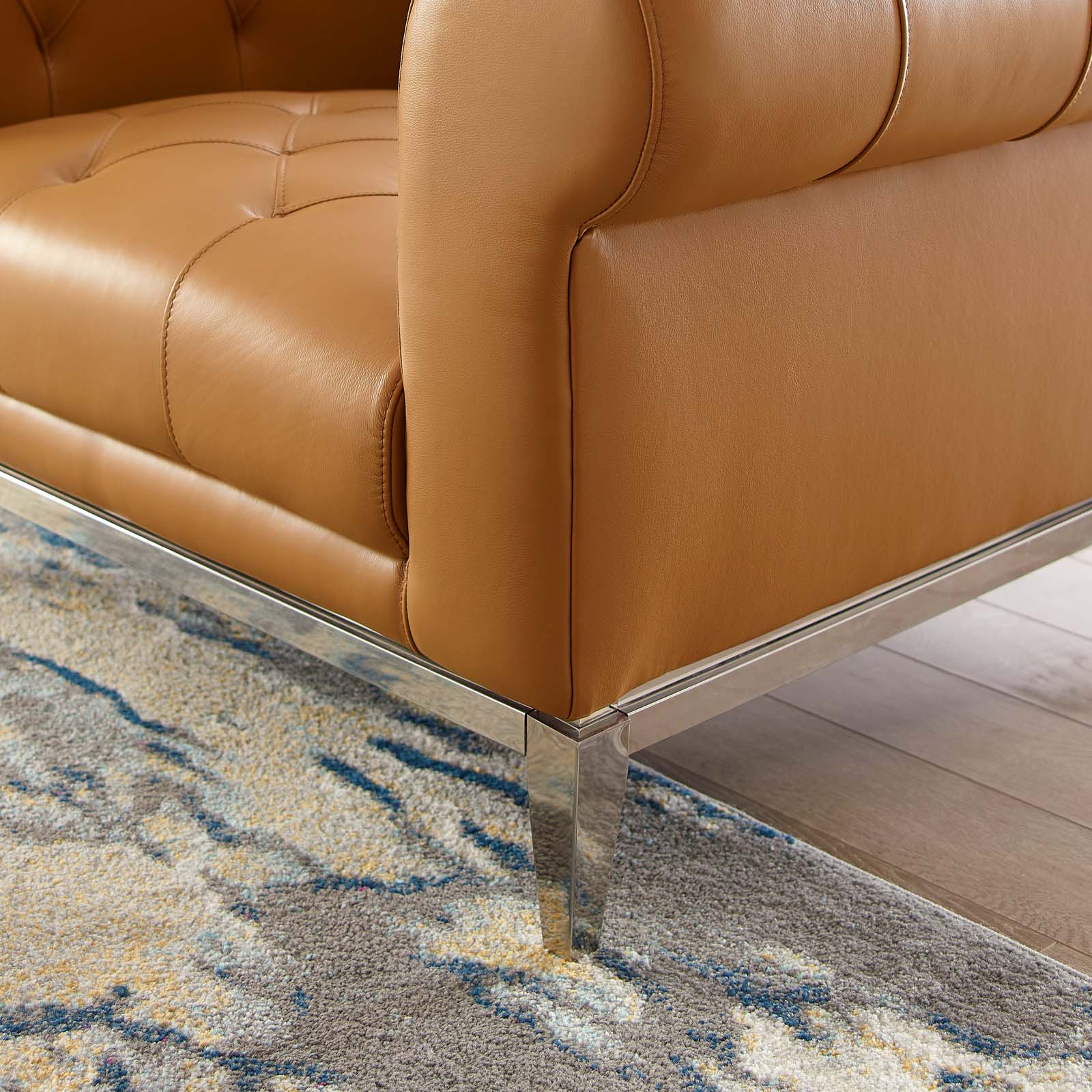 Modway Idyll Tufted Button Upholstered Leather Chesterfield Armchair - EEI-3443 | Armchairs | Modishstore - 13