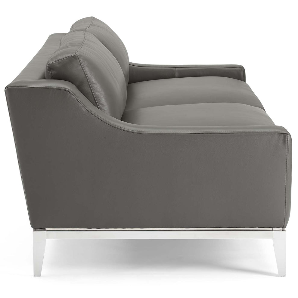 Modway Harness 83.5" Stainless Steel Base Leather Sofa - EEI-3444 | Sofas | Modishstore - 4